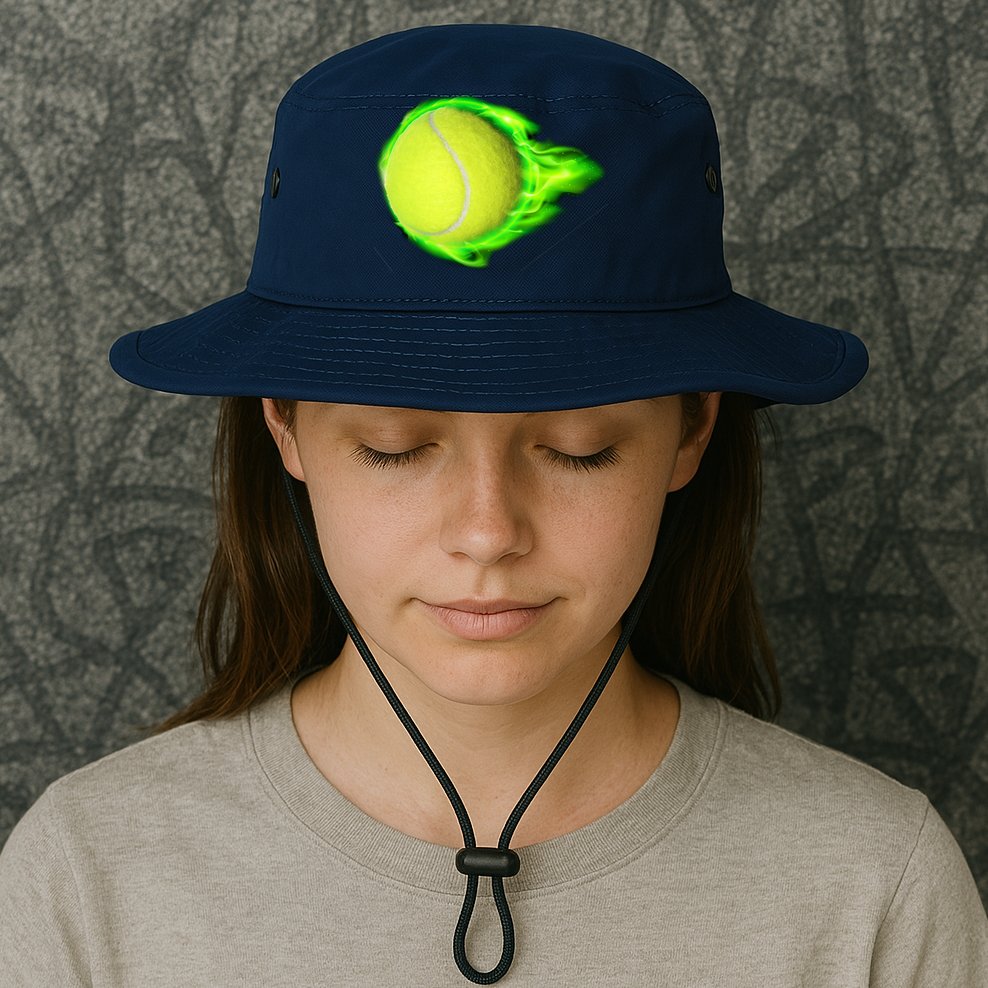 Flaming Tennis Ball Bucket Hat
