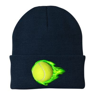 Flaming Tennis Ball Knit Cap Winter Beanie