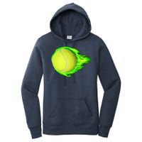 Flaming Tennis Ball Women's Pullover Hoodie