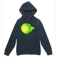 Flaming Tennis Ball Urban Pullover Hoodie