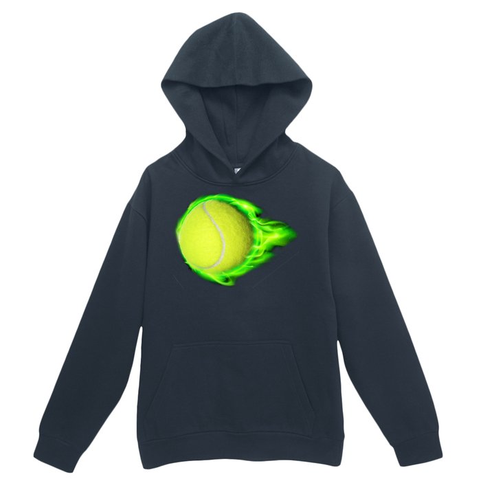 Flaming Tennis Ball Urban Pullover Hoodie