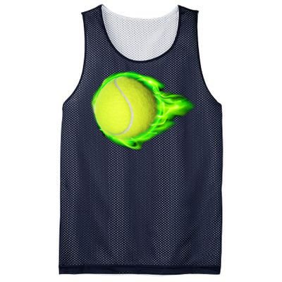 Flaming Tennis Ball Mesh Reversible Basketball Jersey Tank