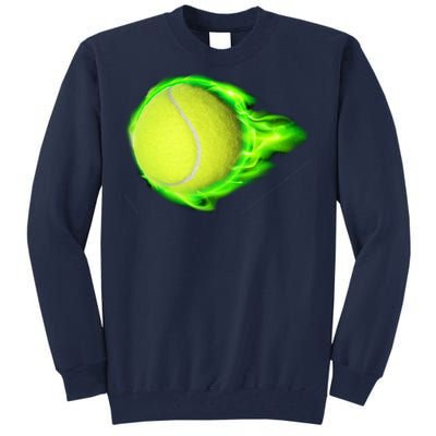 Flaming Tennis Ball Tall Sweatshirt