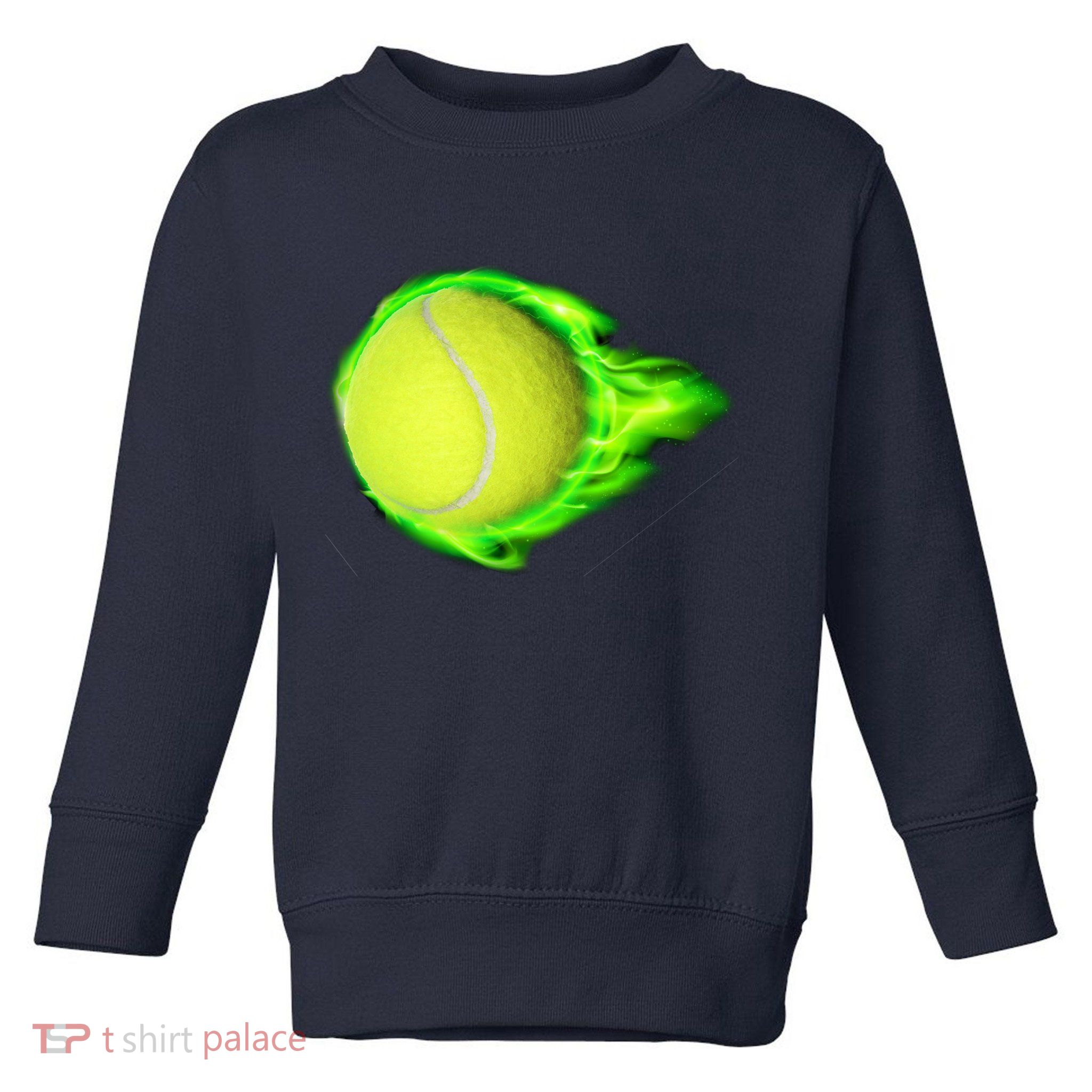 Flaming Tennis Ball Toddler Sweatshirt