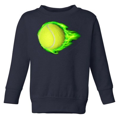 Flaming Tennis Ball Toddler Sweatshirt