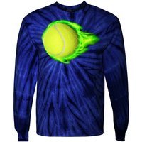 Flaming Tennis Ball Tie-Dye Long Sleeve Shirt