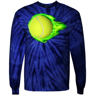 Flaming Tennis Ball Tie-Dye Long Sleeve Shirt