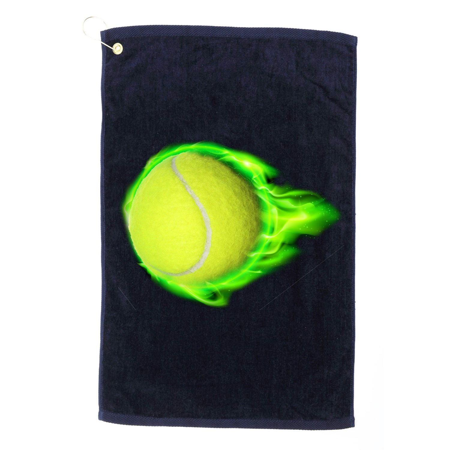 Flaming Tennis Ball Golf Towel