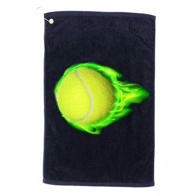 Flaming Tennis Ball Platinum Collection Golf Towel