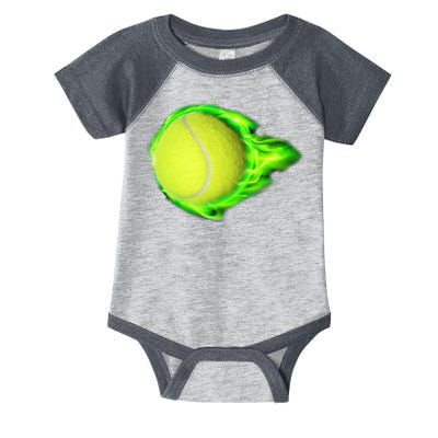 Flaming Tennis Ball Infant Baby Jersey Bodysuit