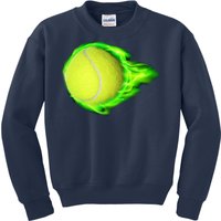 Flaming Tennis Ball Kids Sweatshirt