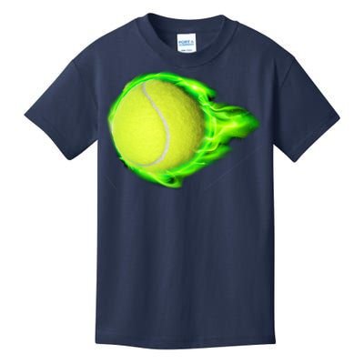 Flaming Tennis Ball Kids T-Shirt