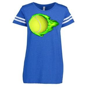 Flaming Tennis Ball Enza Ladies Jersey Football T-Shirt