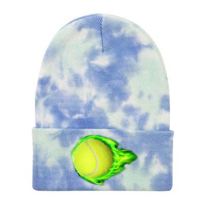 Flaming Tennis Ball Tie Dye 12in Knit Beanie