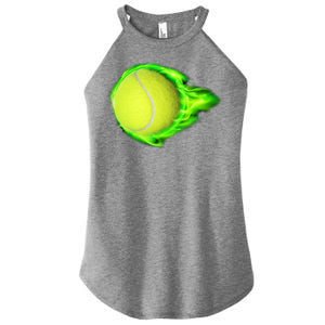 Flaming Tennis Ball Women's Perfect Tri Rocker Tank