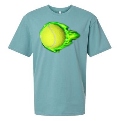 Flaming Tennis Ball Sueded Cloud Jersey T-Shirt