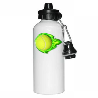 Flaming Tennis Ball Aluminum Water Bottle