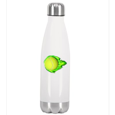 Flaming Tennis Ball Stainless Steel Insulated Water Bottle