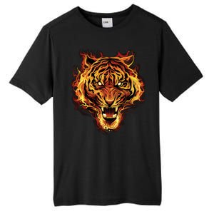 Flaming Tiger Fire Tall Fusion ChromaSoft Performance T-Shirt