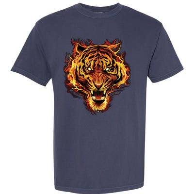 Flaming Tiger Fire Garment-Dyed Heavyweight T-Shirt