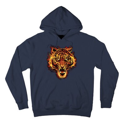 Flaming Tiger Fire Hoodie