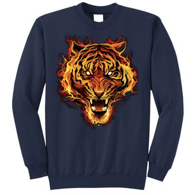 Flaming Tiger Fire Sweatshirt