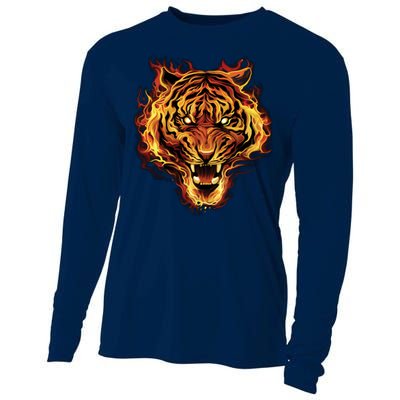 Flaming Tiger Fire Cooling Performance Long Sleeve Crew