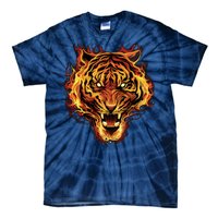 Flaming Tiger Fire Tie-Dye T-Shirt