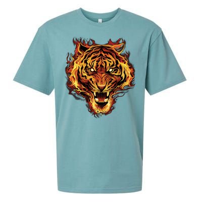 Flaming Tiger Fire Sueded Cloud Jersey T-Shirt