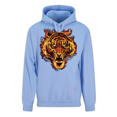 Flaming Tiger Fire Unisex Surf Hoodie