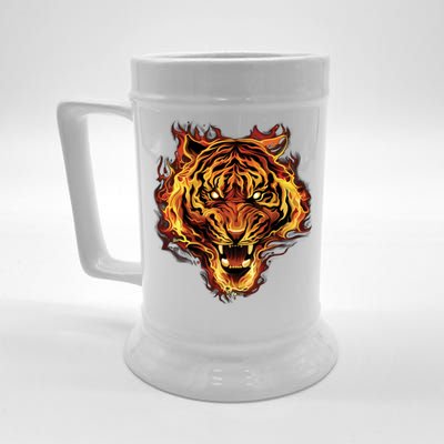 Flaming Tiger Fire Beer Stein