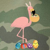 Flamingo Easter Egg Legacy Tie Dye Trucker Hat