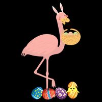 Flamingo Easter Egg USA-Made Doggie Bandana