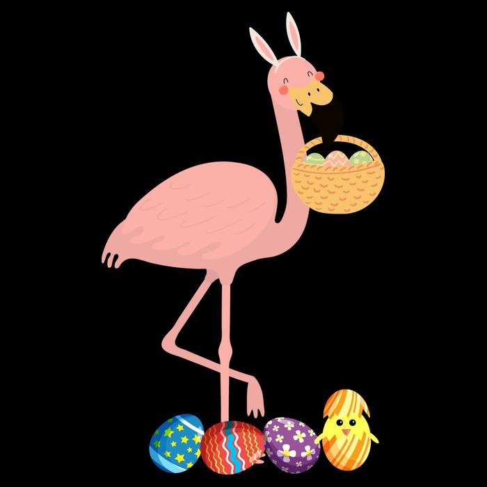 Flamingo Easter Egg USA-Made Doggie Bandana