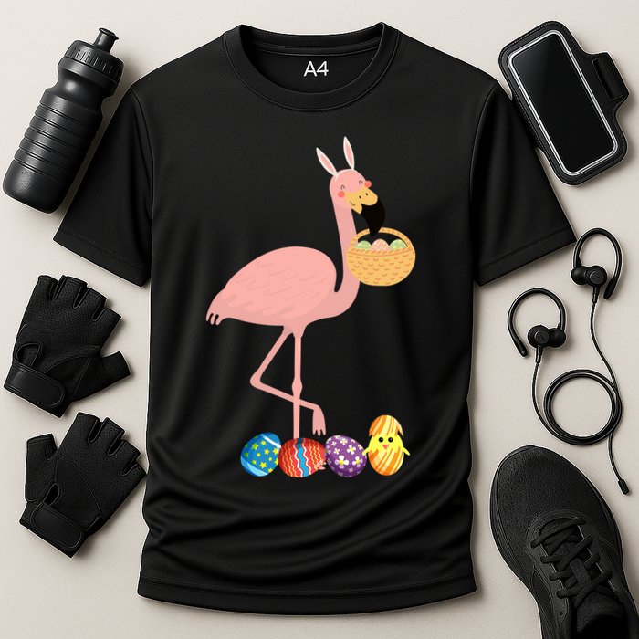 Flamingo Easter Egg Cooling Performance Crew T-Shirt