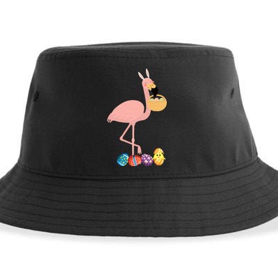 Flamingo Easter Egg Sustainable Bucket Hat