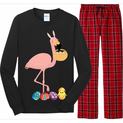 Flamingo Easter Egg Long Sleeve Pajama Set