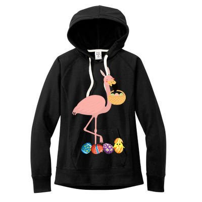 Flamingo Easter Egg Women's Fleece Hoodie