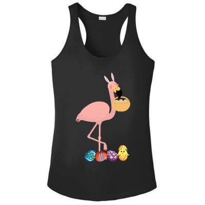 Flamingo Easter Egg Ladies PosiCharge Competitor Racerback Tank