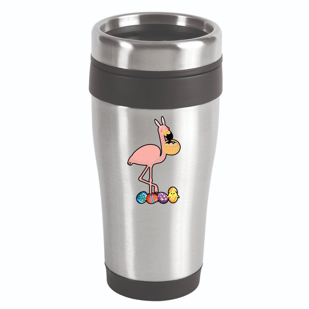 Flamingo Easter Egg 16oz Travel Tumbler