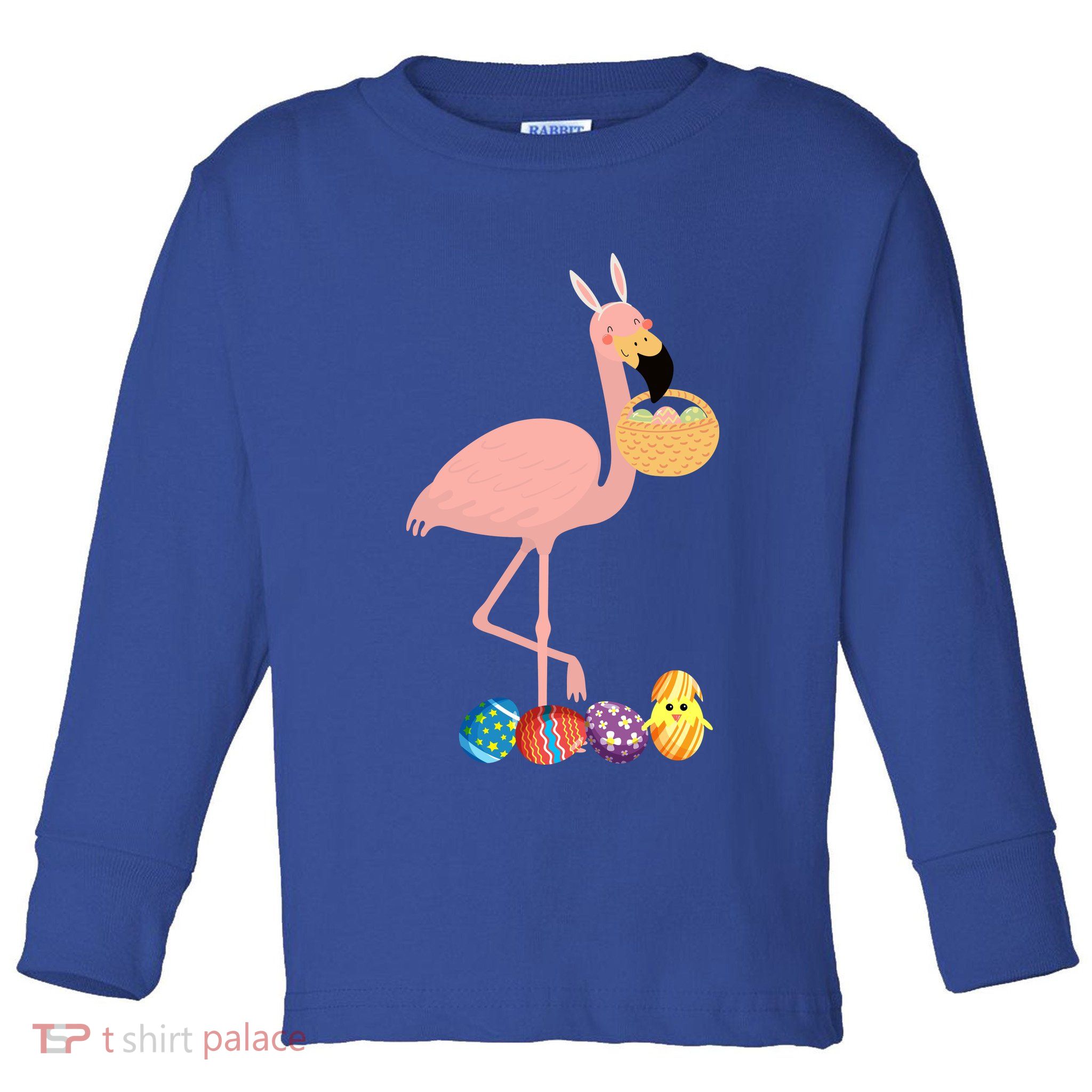 Flamingo Easter Egg Toddler Long Sleeve Shirt