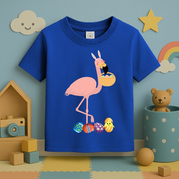 Flamingo Easter Egg Toddler T-Shirt