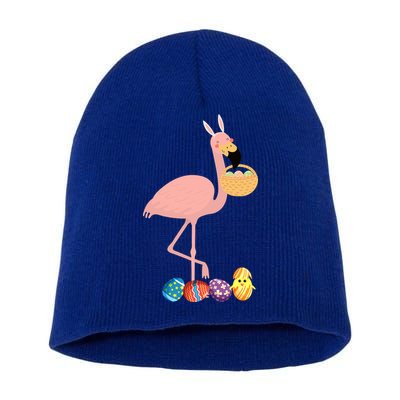 Flamingo Easter Egg Short Acrylic Beanie