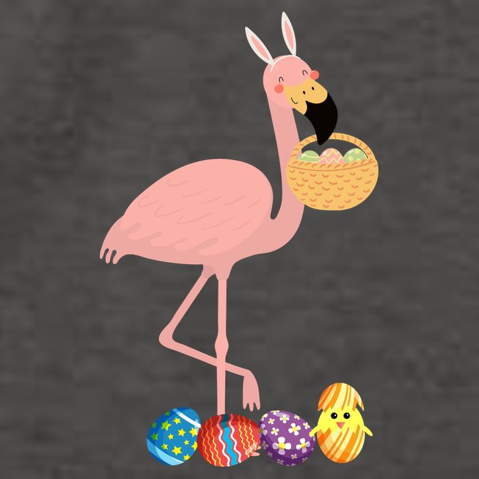 Flamingo Easter Egg Vector Backpack