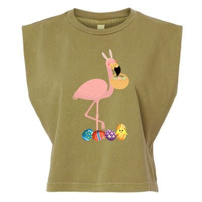 Flamingo Easter Egg Garment-Dyed Women's Muscle Tee