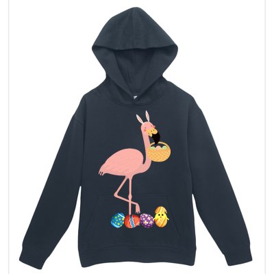 Flamingo Easter Egg Urban Pullover Hoodie