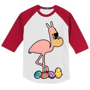 Flamingo Easter Egg Kids Colorblock Raglan Jersey