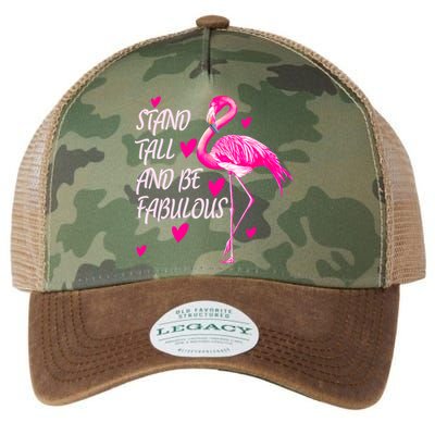 Flamingo Stand Tall And Be Fabulous Legacy Tie Dye Trucker Hat