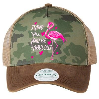 Flamingo Stand Tall And Be Fabulous Legacy Tie Dye Trucker Hat