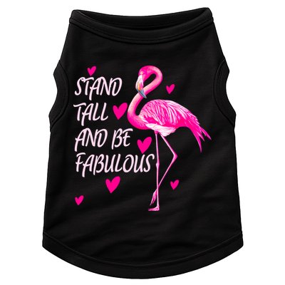 Flamingo Stand Tall And Be Fabulous Doggie Tank
